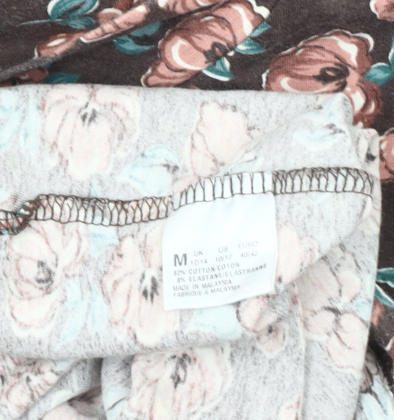Brand and care label for Dash Women's Multicoloured Floral Roll Neck Top