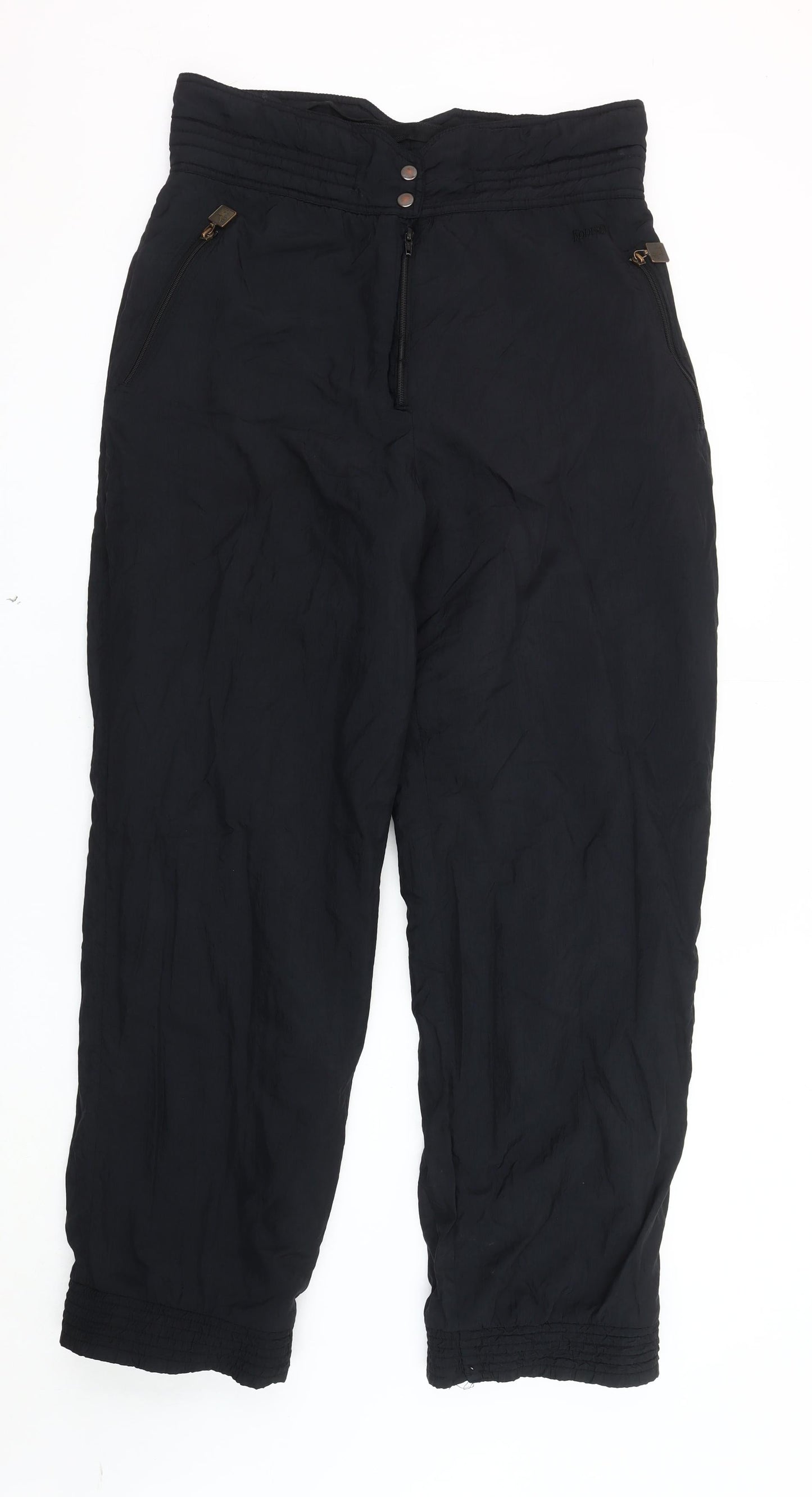 Rodeo Men's Black Nylon Trousers Size 16