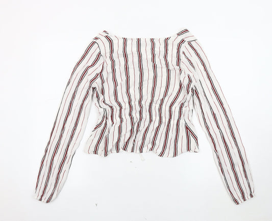 Hollister Women's Multicoloured Striped Blouse S
