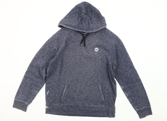Hollister Men's Blue Pullover Hoodie L