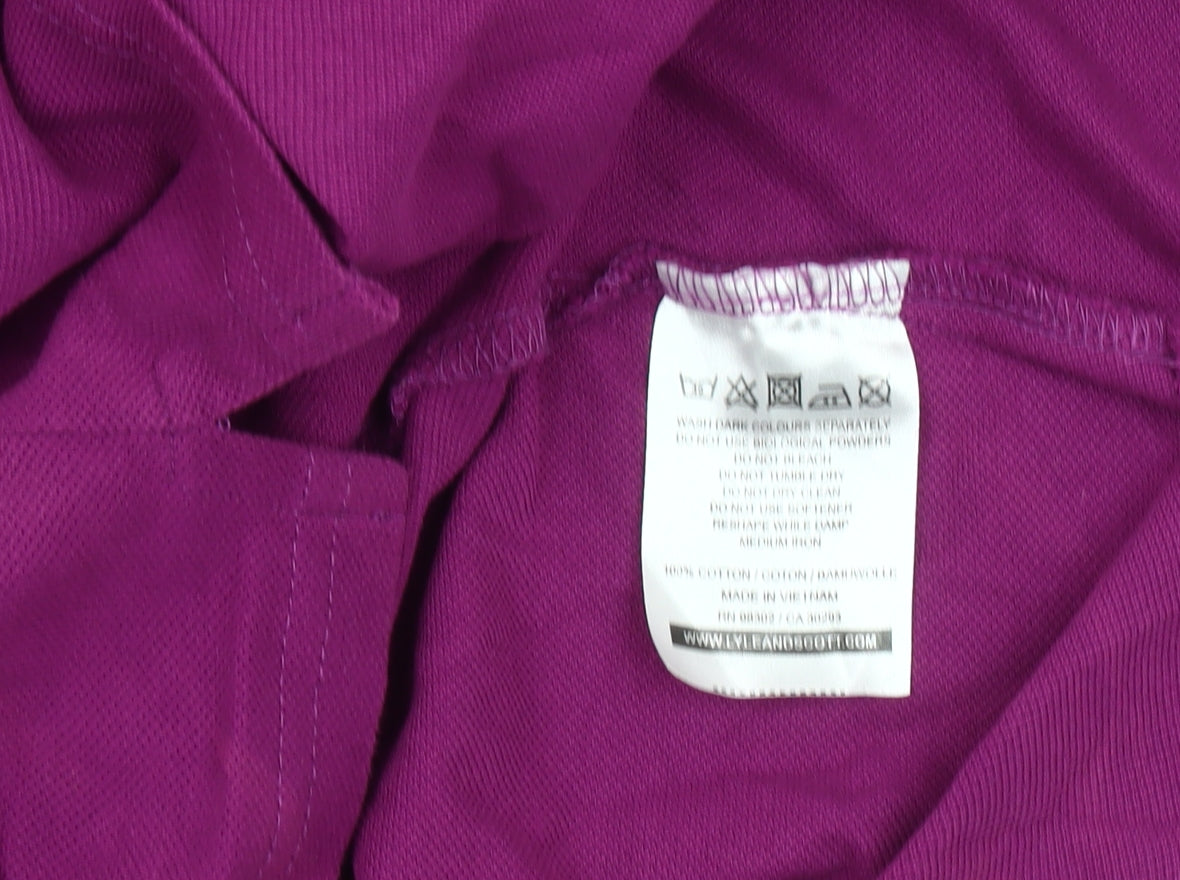 Lyle & Scott Men's Purple Polo Shirt Large