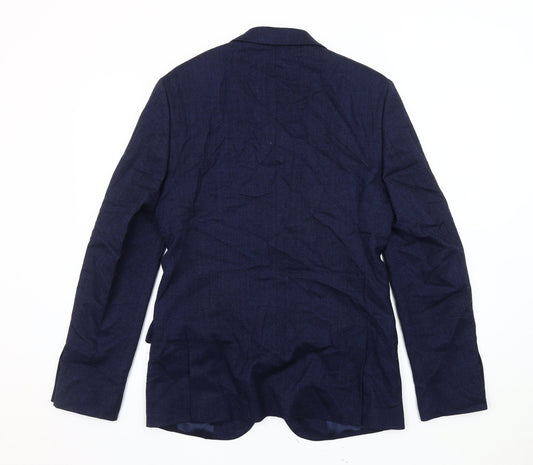 Moss London Men's Blue Slim Fit Blazer