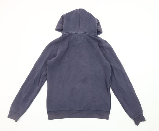 Jack Wills Women's Blue Hoodie, Size 12, Logo Accent
