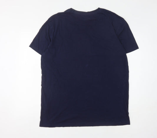 Kappa Men's Blue 4XL T-Shirt Short Sleeve Crew Neck