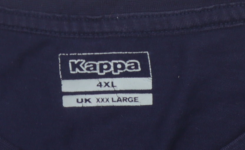 Kappa Men's Blue 4XL T-Shirt Short Sleeve Crew Neck