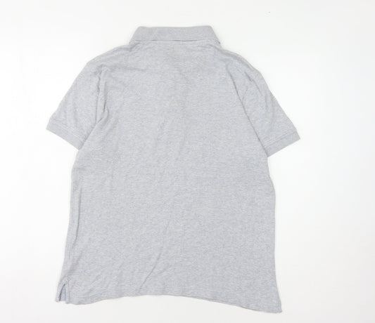 Crew Clothing Men’s Grey Slim Fit Polo - M, Short Sleeve