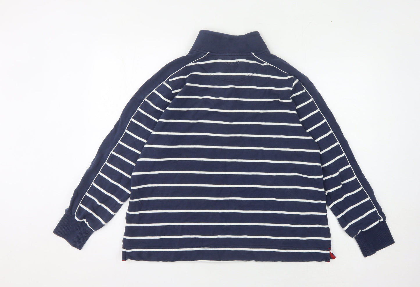 Joules Women's Blue Striped Henley Sweatshirt Size 16