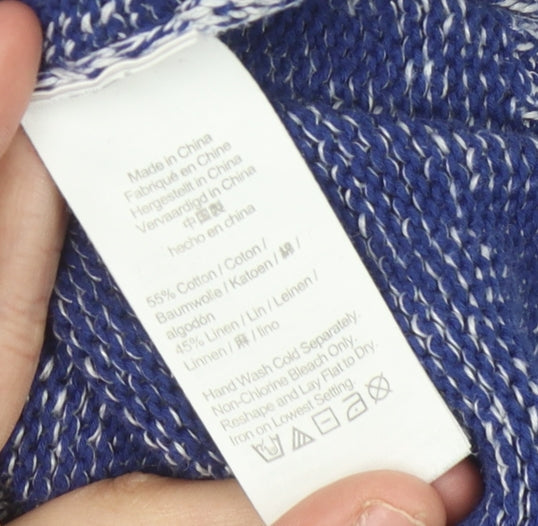 Brand and care label for J.Crew Women's Blue Pullover Sweater, size S