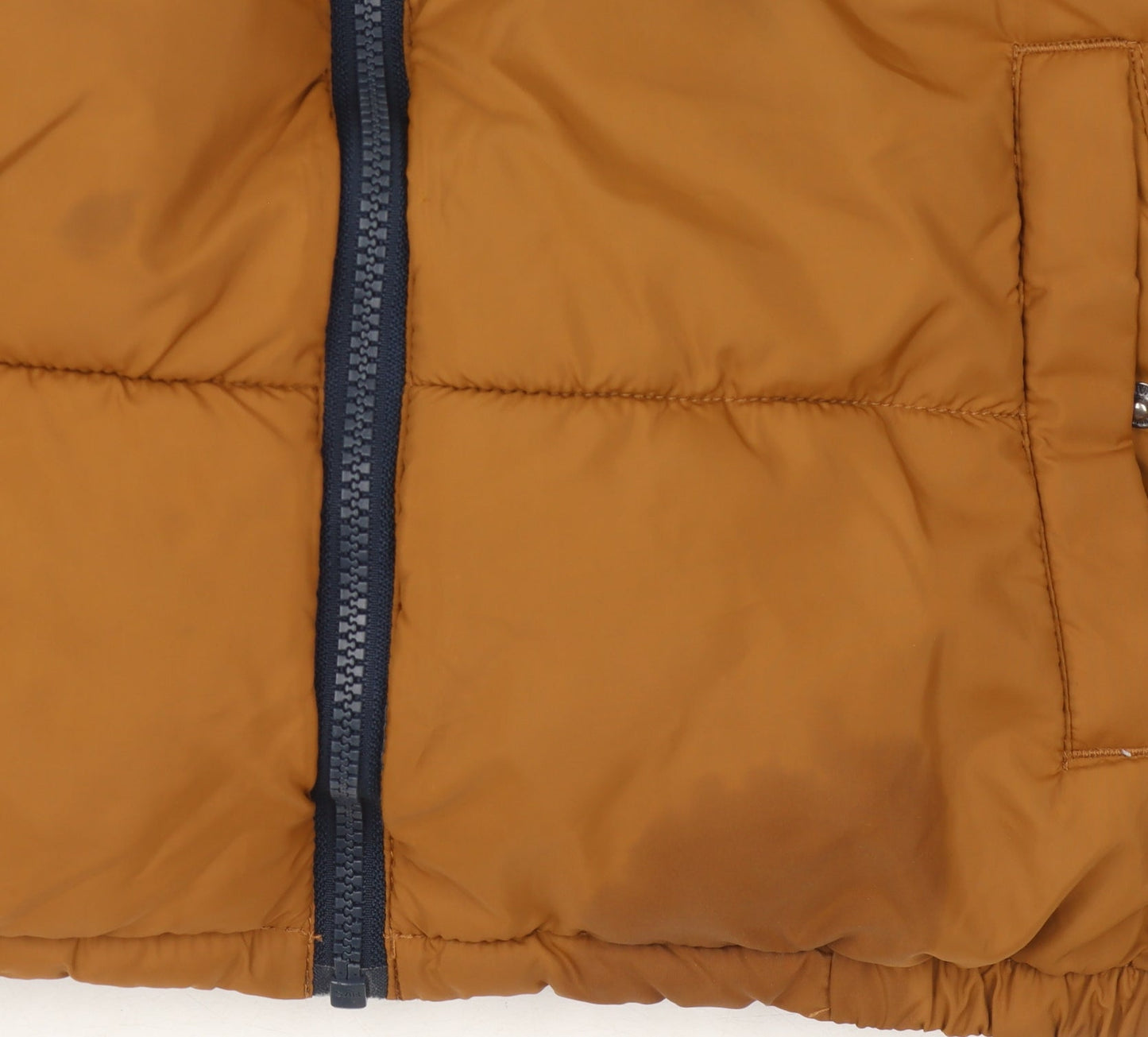 Additional view of H&M boys’ blue brown puffer jacket 9-10 yrs reflective zip pockets