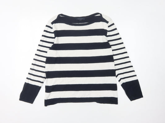 Tommy Hilfiger Women's Black Striped Jumper L