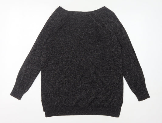 White Stuff Women's Black Long Sleeve Pullover Jumper Size 10