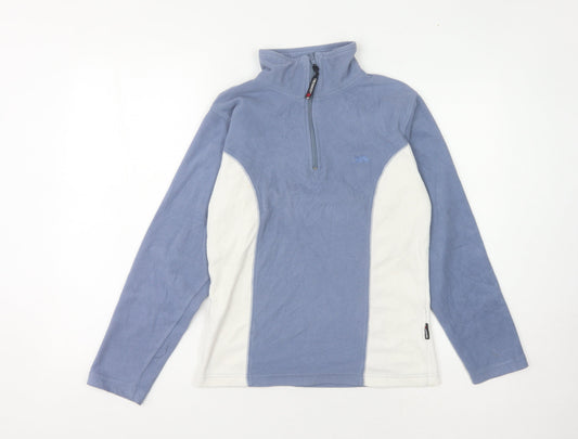 Trespass Women's Blue Small 1/2 Zip Fleece Pullover