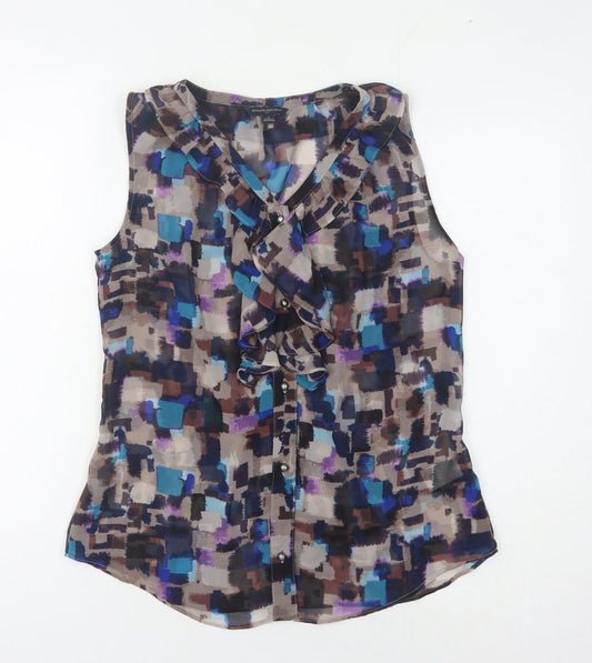 Womens UK Size S Banana Republic Multicoloured Polyester Blouse