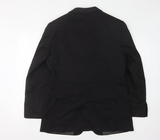Marks and Spencer Men's Black Blazer - Medium, Regular Fit