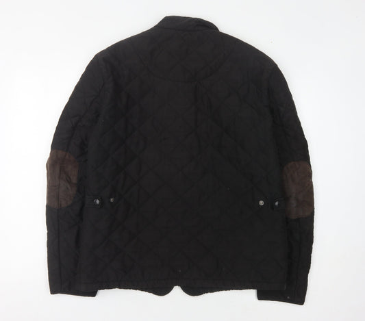 Feraud Men's Black Quilted Jacket M Casual