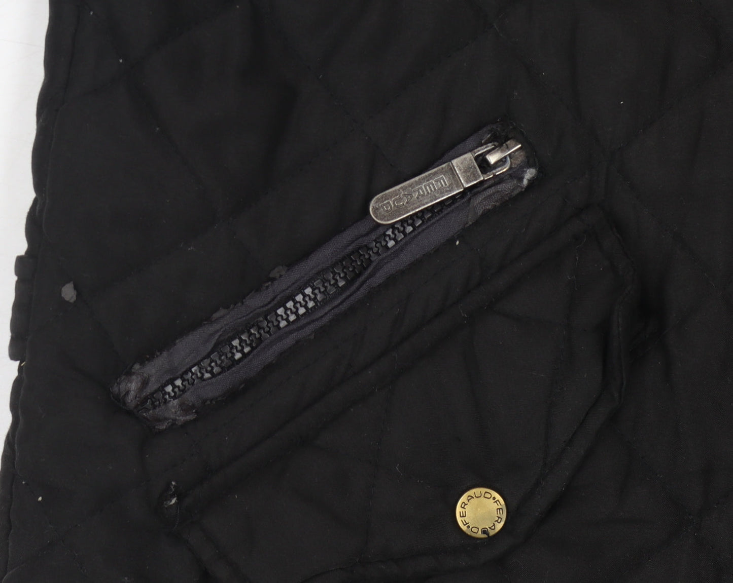 Feraud Men's Black Quilted Jacket M Casual