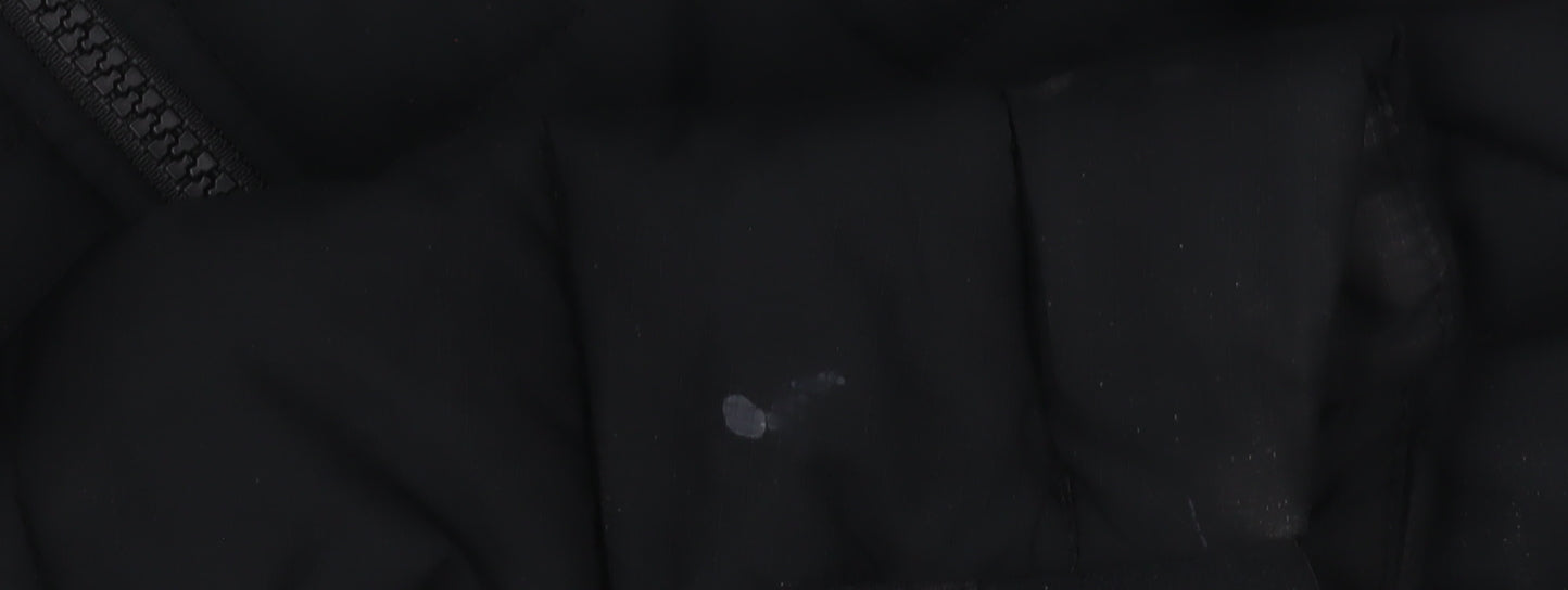 Nike Men's Black Puffer Jacket - Medium, Casual Winter