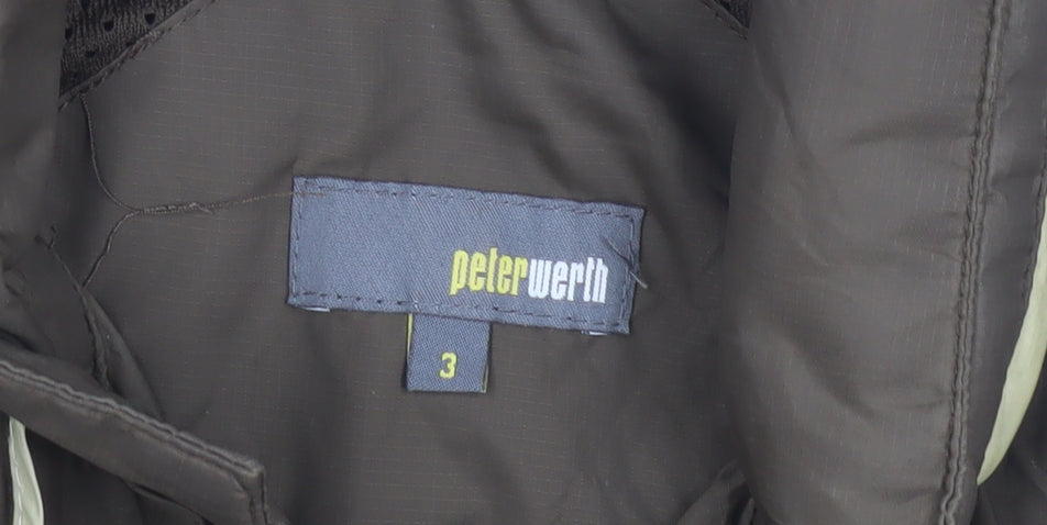 Close-up detail of Peter Werth Men's Green Windbreaker Jacket M