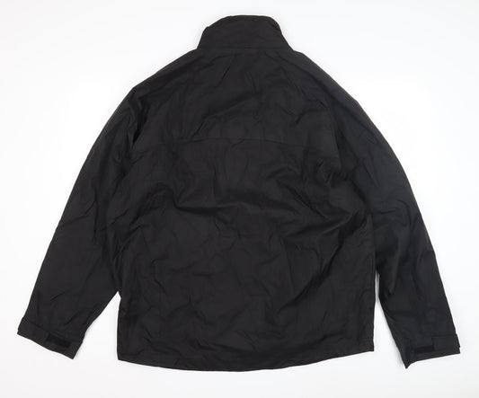 Dunlop Men's Black L Rain Jacket, Windproof, Golf