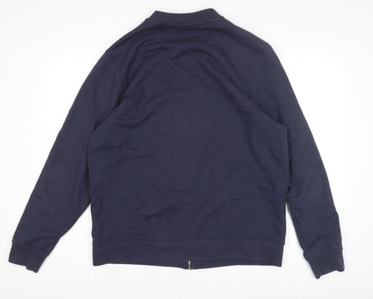 Red Herring Men's Blue Cotton Basic Jacket, Large