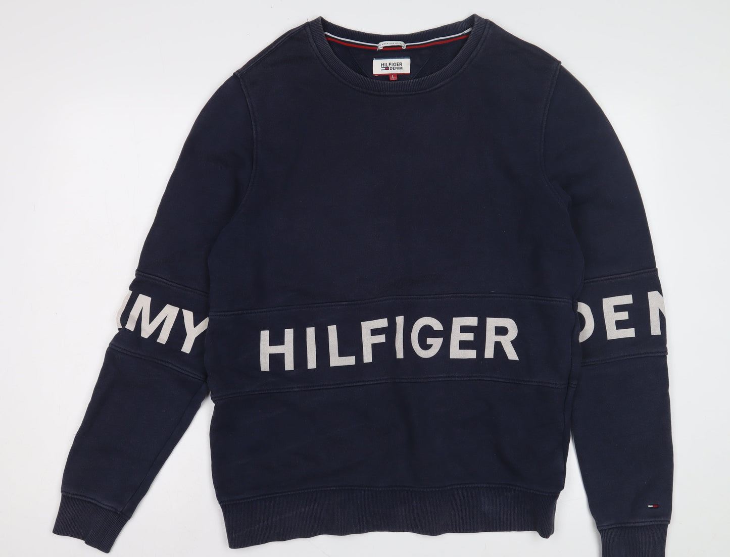 Hilfiger Denim Men's Blue L Pullover Sweatshirt