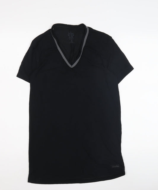 Calvin Klein Women's Black Slim Fit T-Shirt, Small