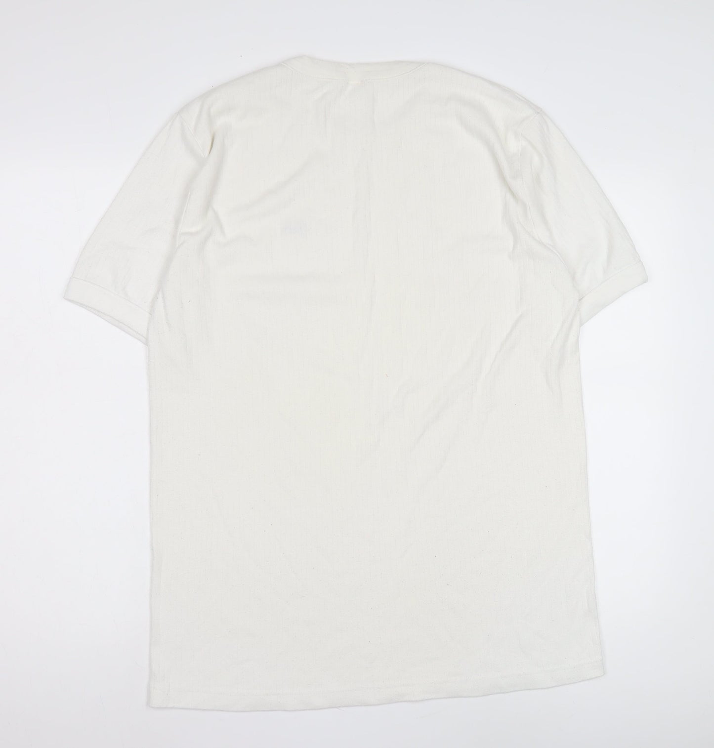 Pringle Men's XL White T-Shirt Cotton Blend Crew Neck