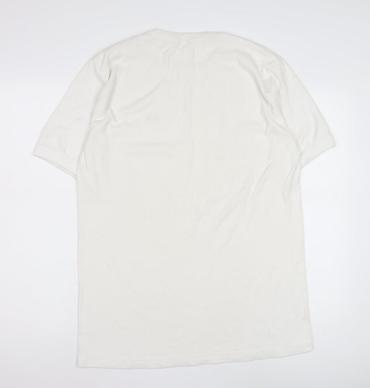 Pringle Men's XL White T-Shirt Cotton Blend Crew Neck