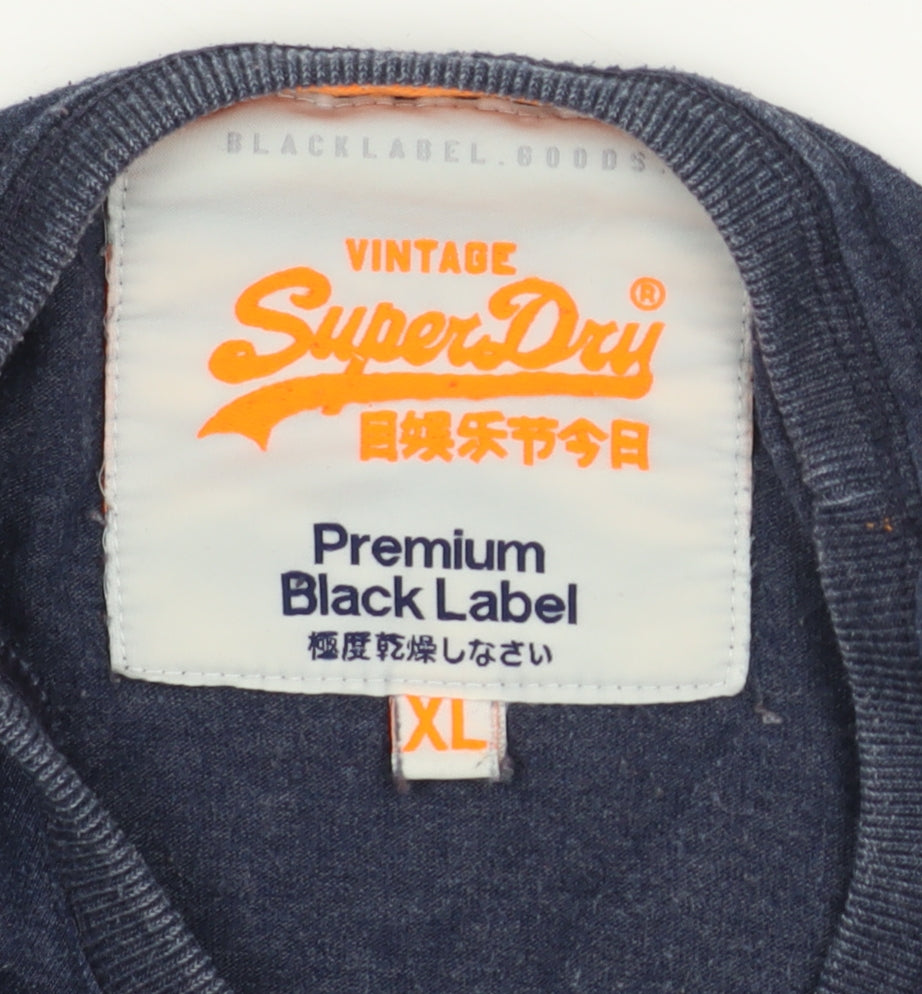 Superdry Men's Blue XL T-Shirt, Graphic Print, Cotton