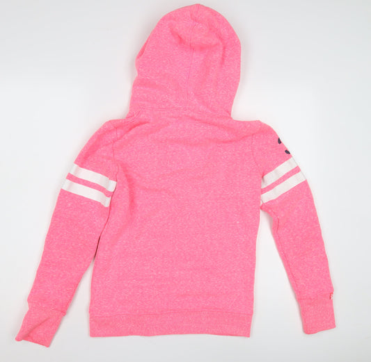 Superdry Women's Pink Full Zip Hoodie, Size S