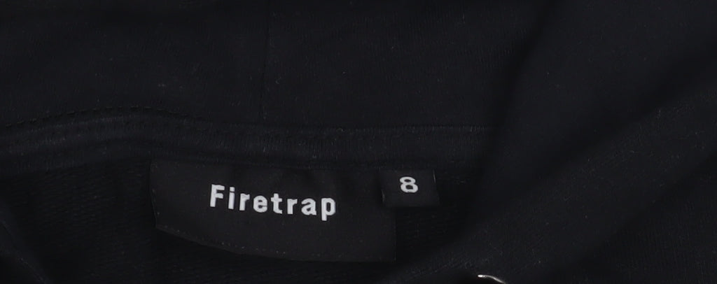 Firetrap Women's Black Full Zip Hoodie Size 8