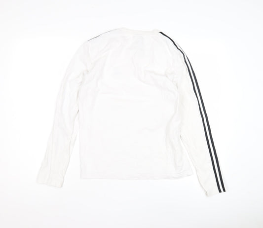 Adidas Unisex White Pullover Sweatshirt L