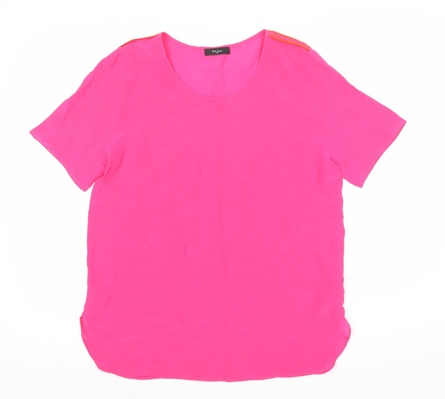 Paul Smith Women's Pink Silk T-Shirt, Size 14