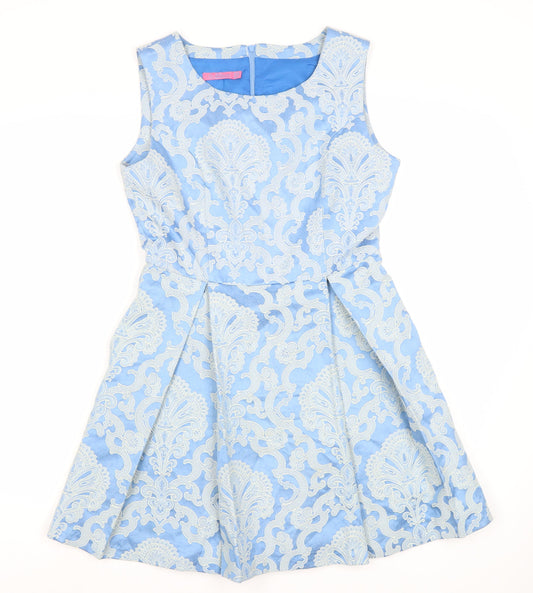 Joe Browns Blue Fit & Flare Dress, Size 12, Women's