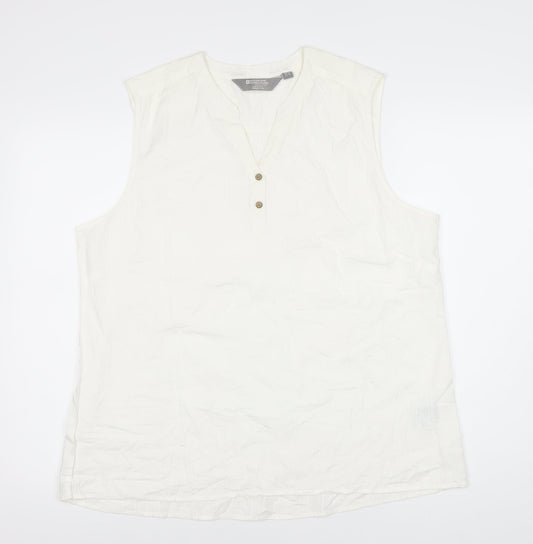 Mountain Warehouse Women's White Sleeveless Top Size 20
