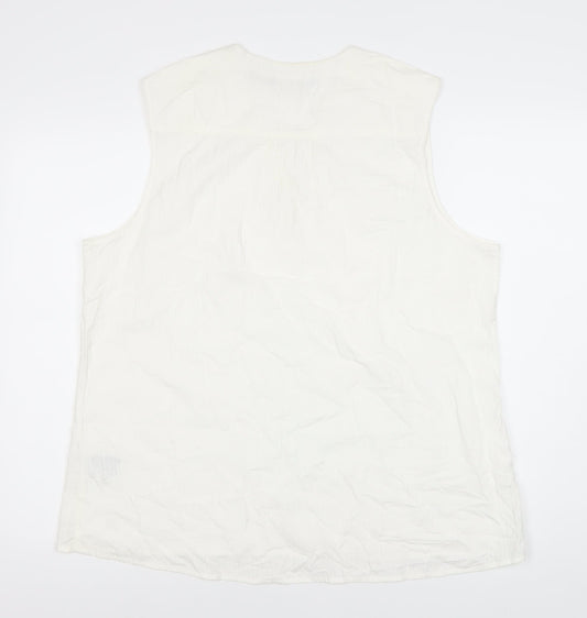 Mountain Warehouse Women's White Sleeveless Top Size 20