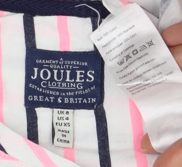 Womens UK Size 2XS Joules Multicoloured Cotton T-Shirt
