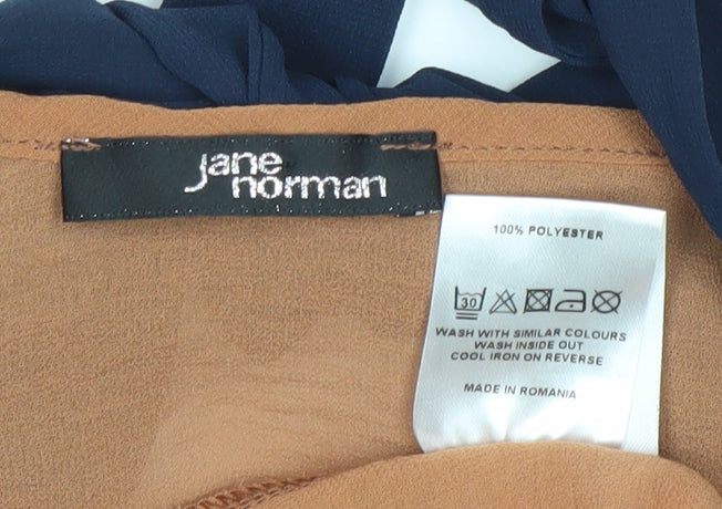Jane Norman Women's Brown Sleeveless V-Neck Tank