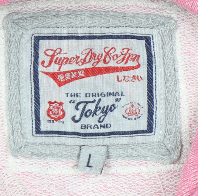 Superdry Women’s Pink Hoodie, Size L, Casual Pullover