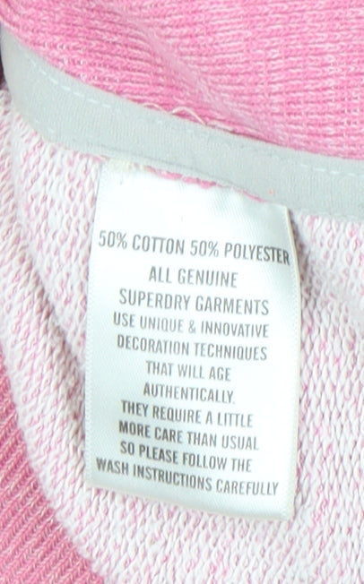 Superdry Women’s Pink Hoodie, Size L, Casual Pullover