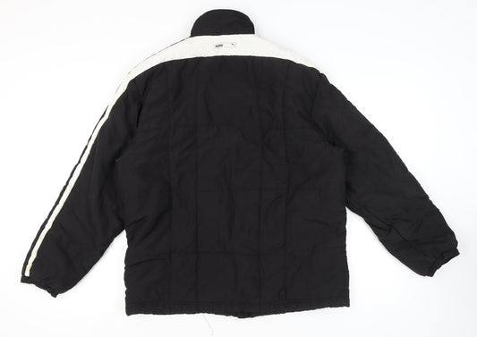 Puma Men's Black Puffer Jacket, Large, Casual Style