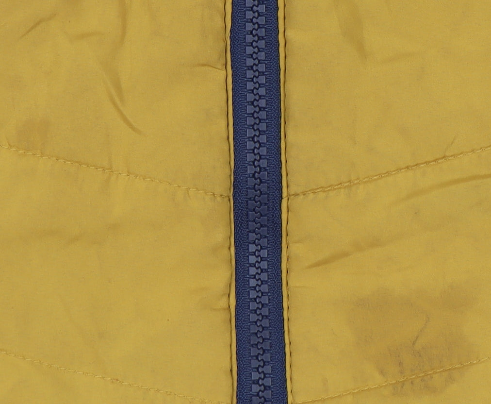 Additional view of Dunnes boys’ blue yellow puffer jacket 5 years winter hooded