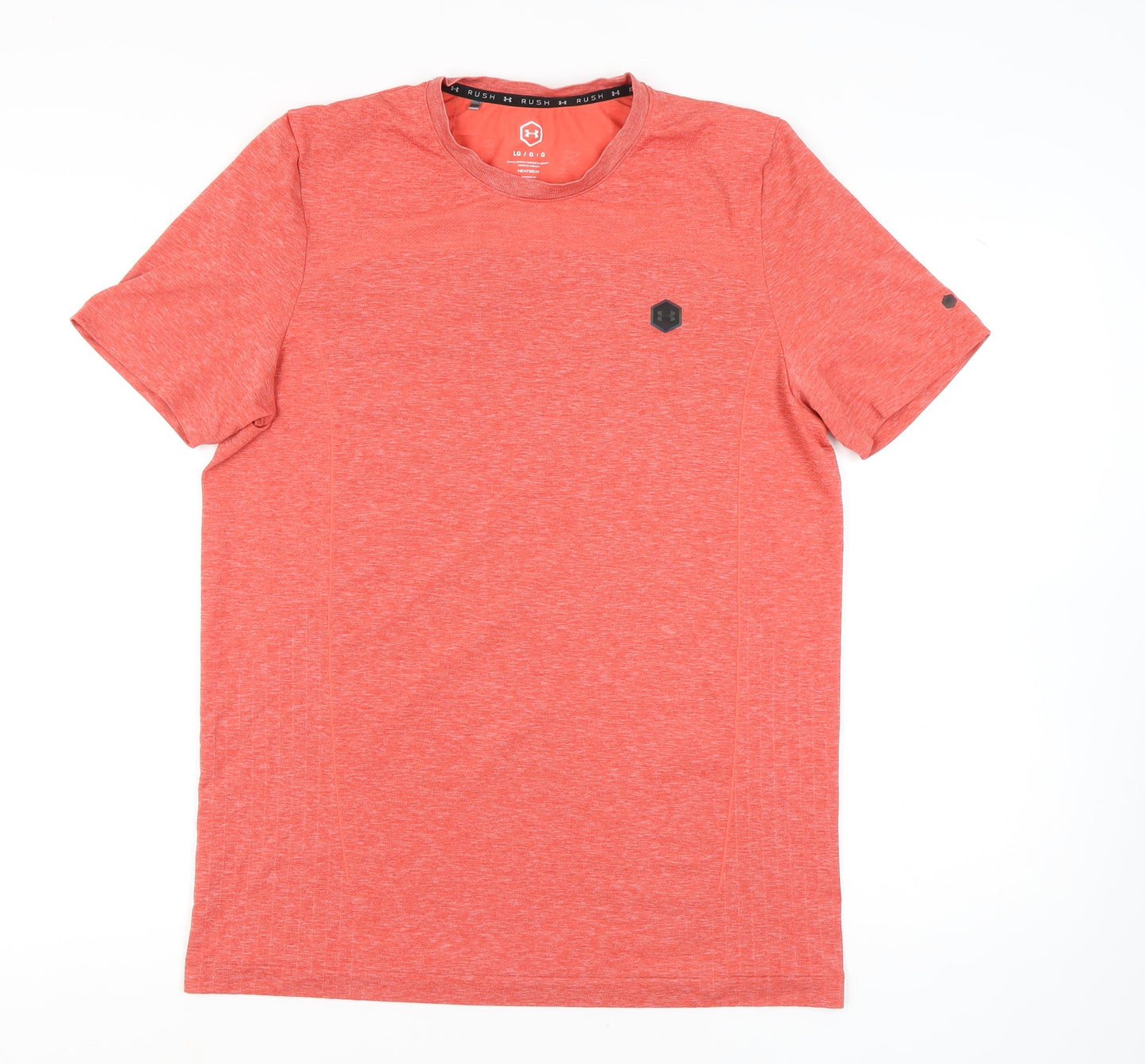 Under Armour Men's Orange T-Shirt L Gym Training