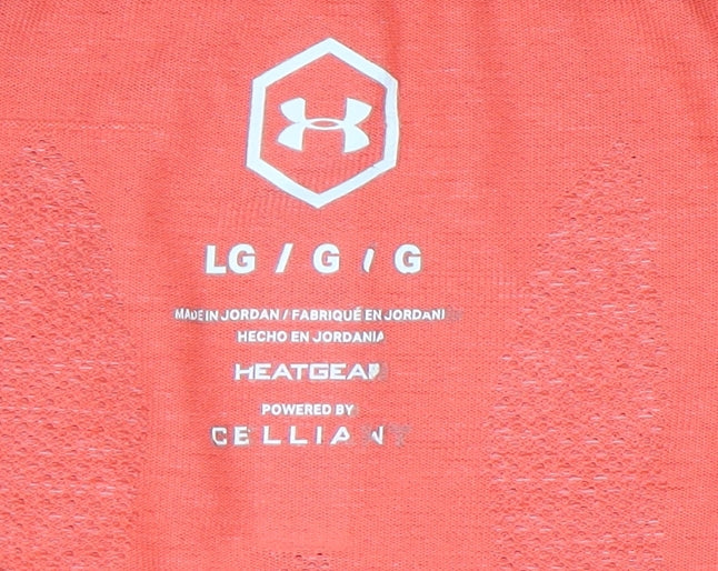Under Armour Men's Orange T-Shirt L Gym Training