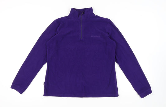 Mountain Warehouse Women Purple 1/2 Zip Fleece Sweatshirt 14