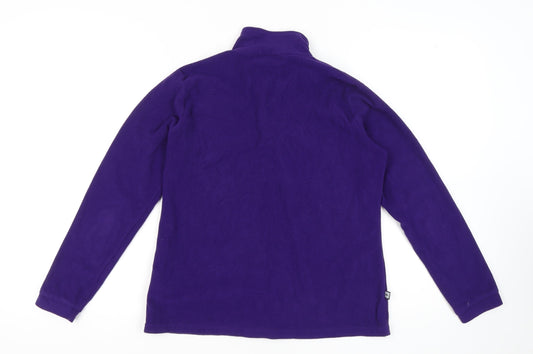 Mountain Warehouse Women Purple 1/2 Zip Fleece Sweatshirt 14
