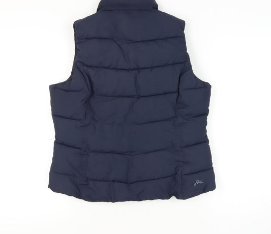 Joules Women's Blue Puffer Waistcoat Size 14