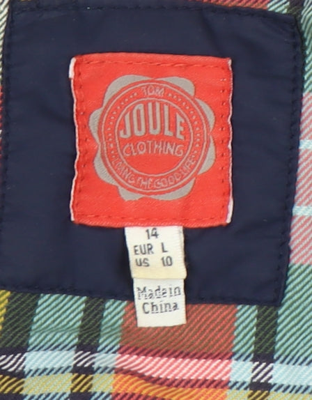 Joules Women's Blue Puffer Waistcoat Size 14