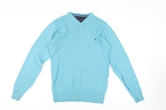 Tommy Hilfiger Men's Blue Wool Pullover Jumper S