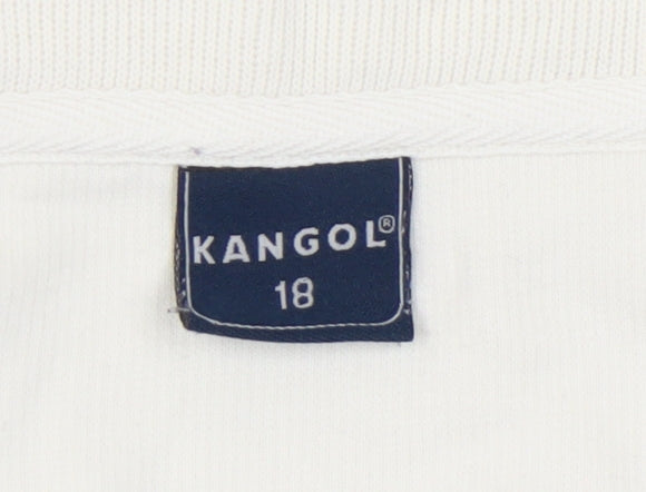 Kangol Men's Ivory Full Zip Logo Sweatshirt